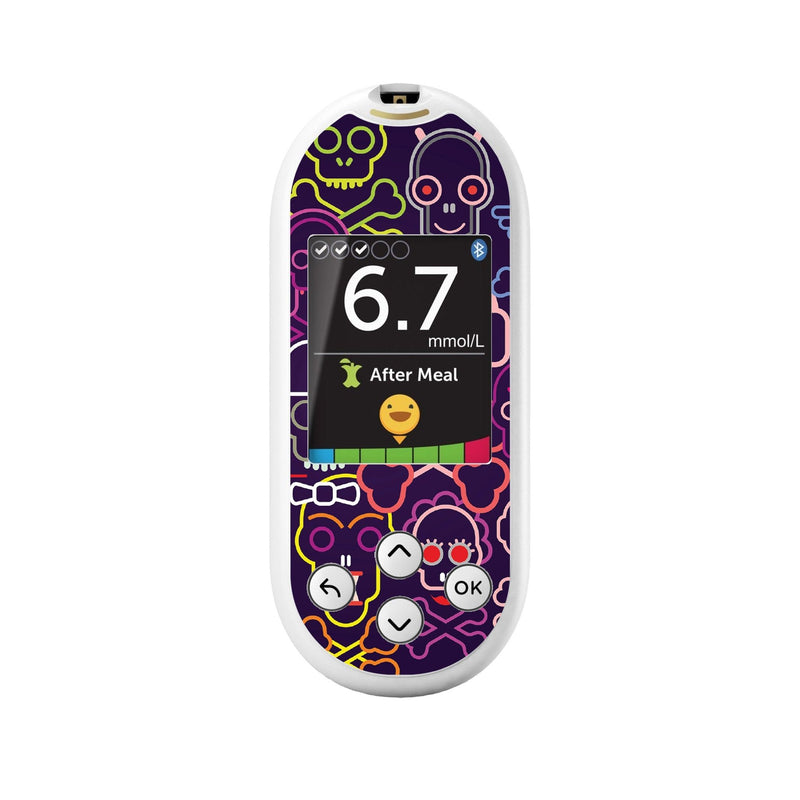 Peelz Psycho Skulls OneTouch Verio Reflect Glucometer Peelz/Stickers