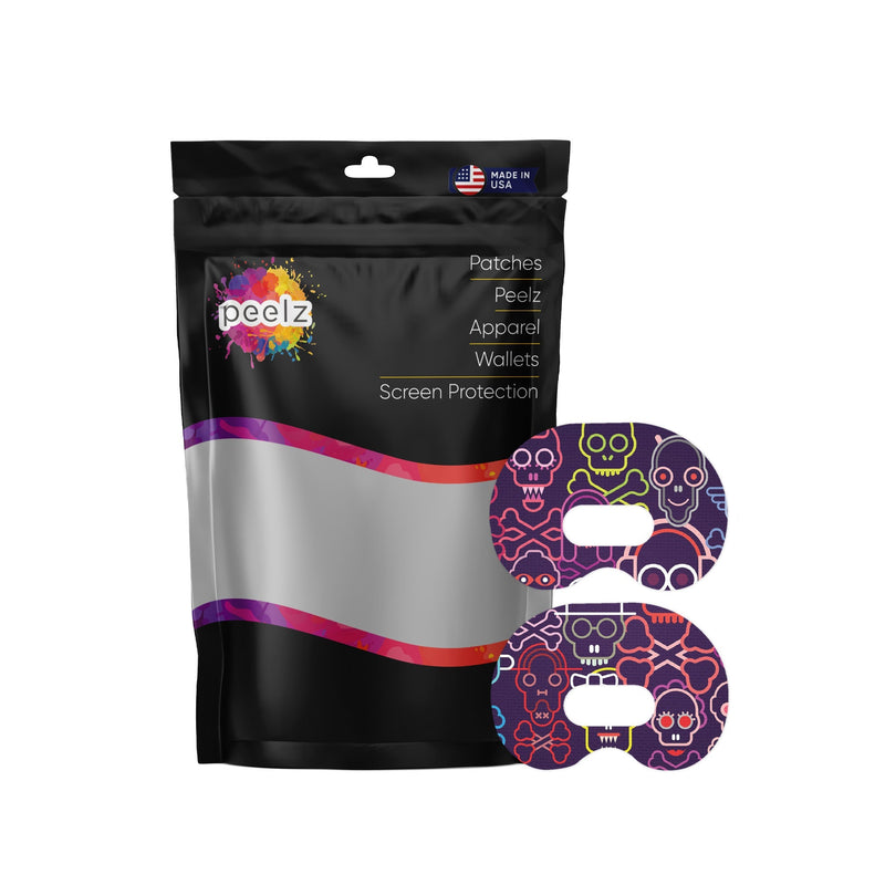Peelz Psycho Skulls Medtronic Guardian Connect Patch Tape - Pump Peelz Patch Medical Tape
