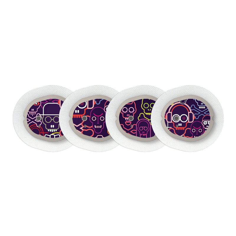 Peelz Psycho Skulls for the DEXCOM G7 and Stelo Transmitter Peelz/Stickers