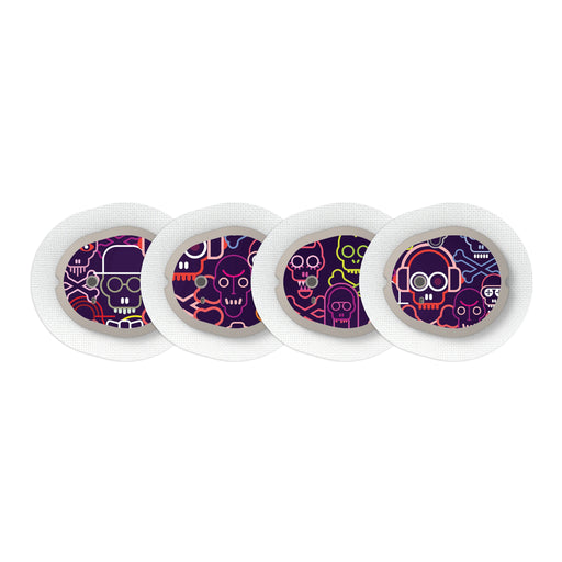 Peelz Psycho Skulls for the DEXCOM G7 and Stelo Transmitter Peelz/Stickers