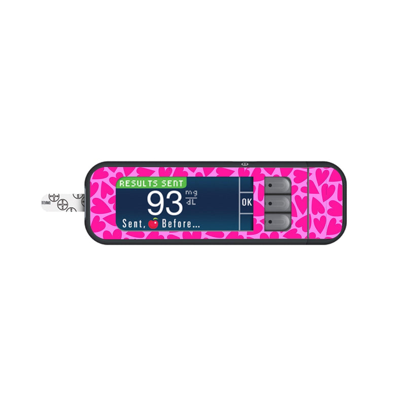 Peelz Puffy Hearts Bayer Contour© Next One Glucometer Peelz/Stickers