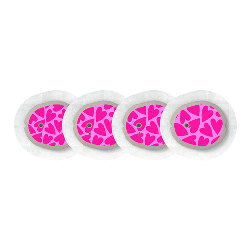 Peelz Puffy Hearts Sticker Designed for the DEXCOM G7 and Stelo Transmitter Peelz/Stickers