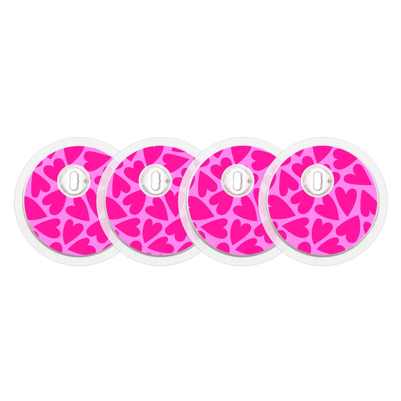 Peelz Puffy Hearts Sticker Designed for the FreeStyle Libre 3 Plus & Lingo  Sensor Peelz/Stickers