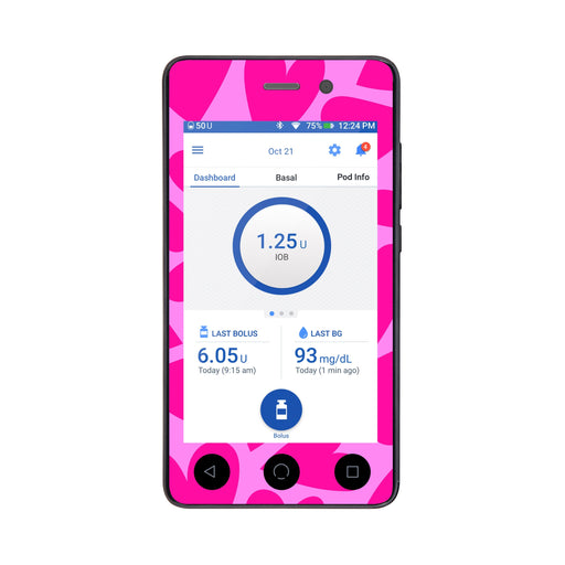 Peelz Puffy Hearts Sticker for Omnipod DASH® PDM – Pump Peelz Peelz/Stickers