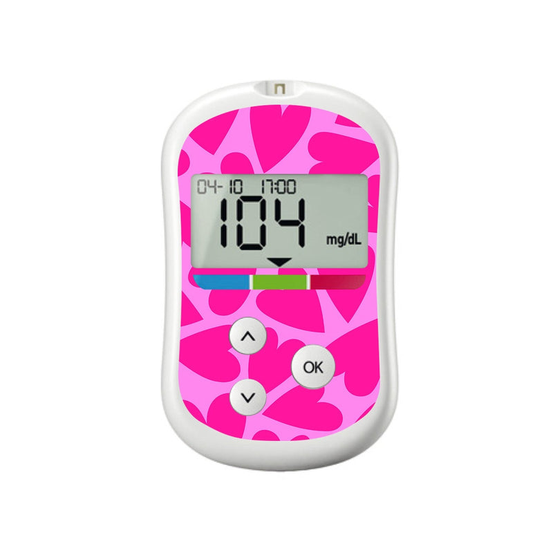 Peelz Puffy Hearts for OneTouch Verio Flex Glucometer Peelz/Stickers