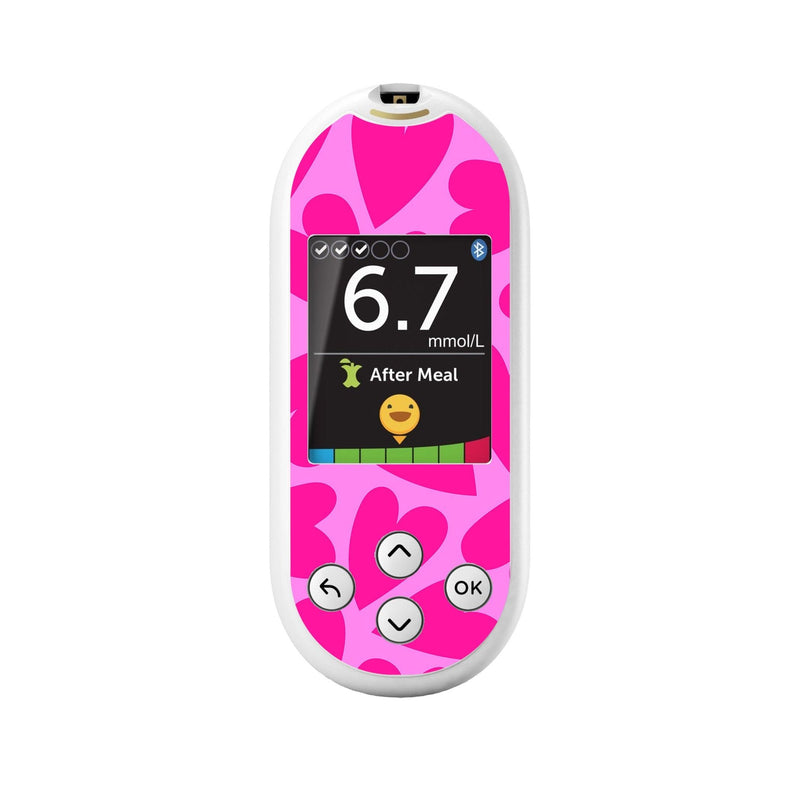 Peelz Puffy Hearts for OneTouch Verio Reflect Glucometer Peelz/Stickers