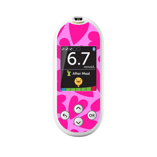 Peelz Puffy Hearts for OneTouch Verio Reflect Glucometer Peelz/Stickers