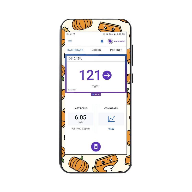 Peelz Pumpkin Pie Sticker for Omnipod® 5 Controller – Pump Peelz Peelz/Stickers