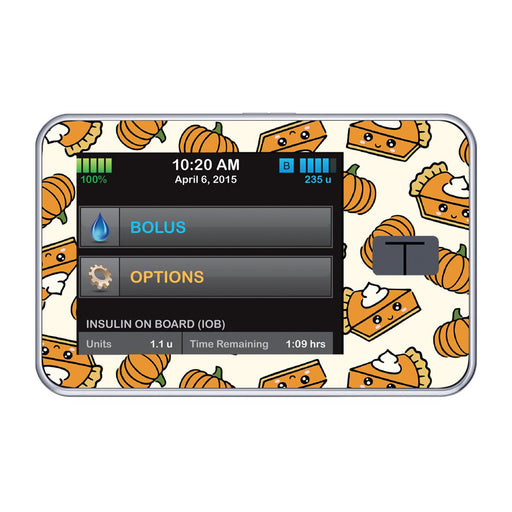 Peelz Pumpkin Pie Sticker for Tandem t:slim Peelz/Stickers