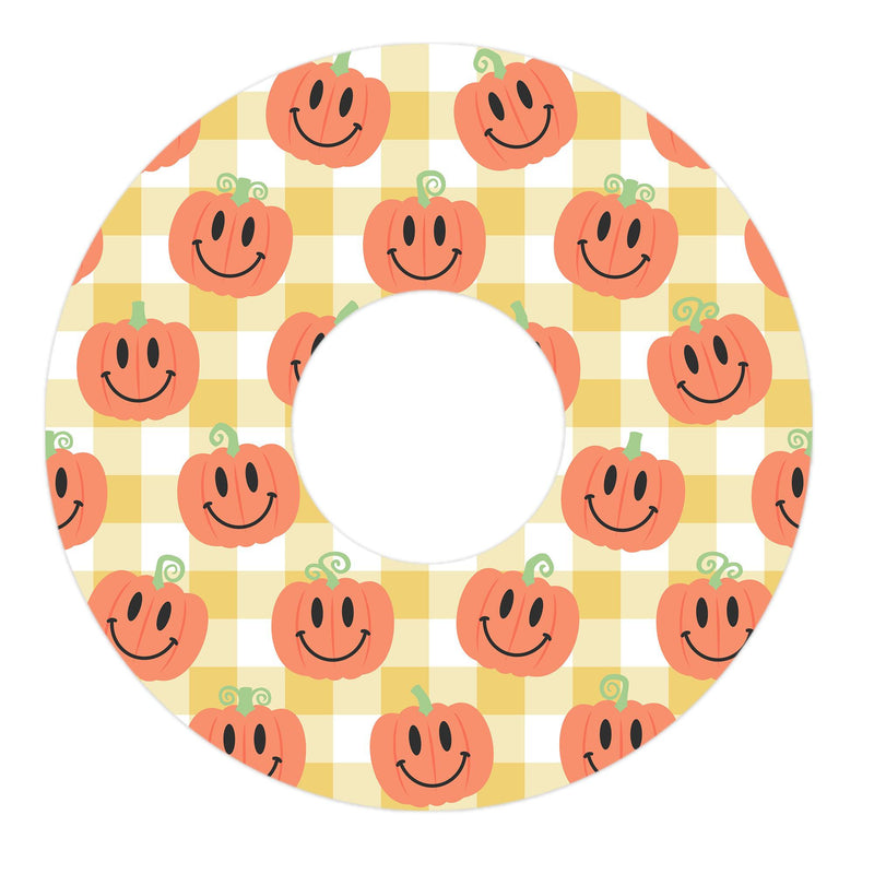 Peelz Pumpkin Smilies FreeStyle Libre 3 Plus & Lingo  Patch Tape - Pump Peelz Patch Medical Tape