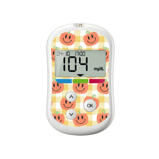 Peelz Pumpkin Smilies for OneTouch Verio Flex Glucometer Peelz/Stickers