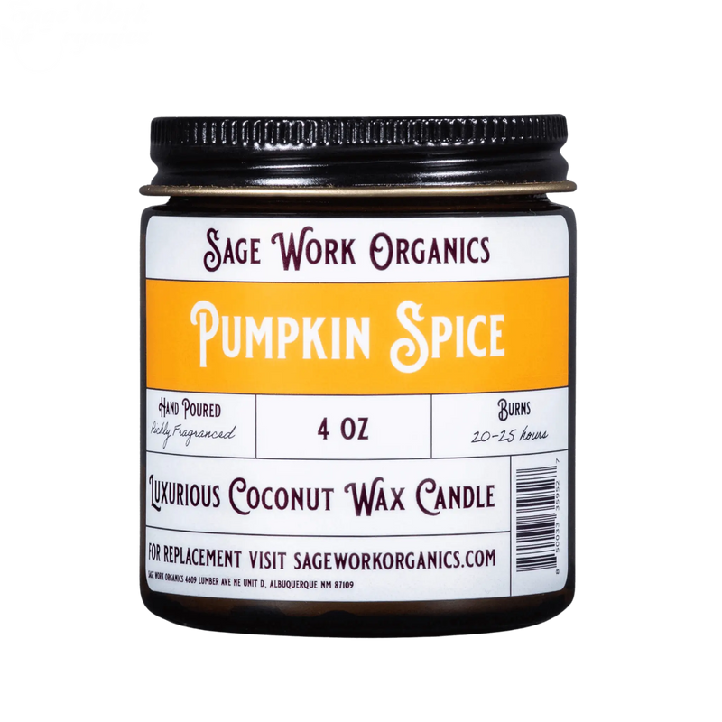 SageWork Organics Pumpkin Spice Candle Scented Candles