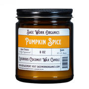 SageWork Organics Pumpkin Spice Candle Scented Candles