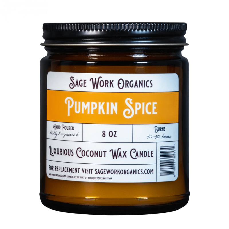 SageWork Organics Pumpkin Spice Candle Scented Candles