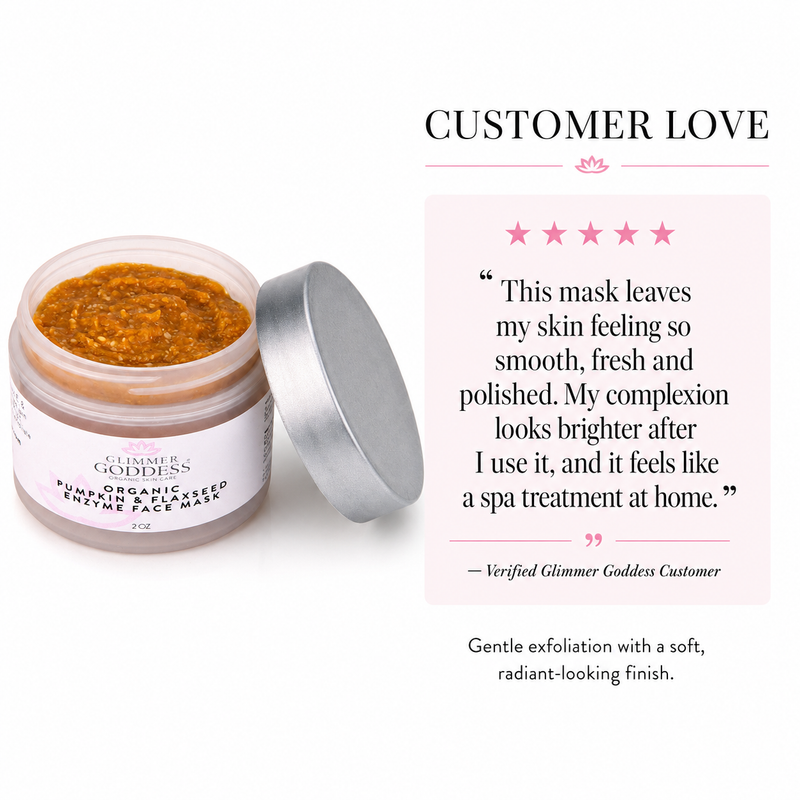 Organic Pumpkin Flaxseed Enzyme Face Mask – Brightening & Tightening Mask for Glowing Skin