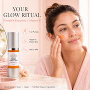 Glimmer Goddess® Organic Skin Care Organic Pumpkin Enzyme Serum – Exfoliating Glow Treatment Serums