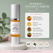 Glimmer Goddess® Organic Skin Care Organic Pumpkin Enzyme Serum – Exfoliating Glow Treatment Serums