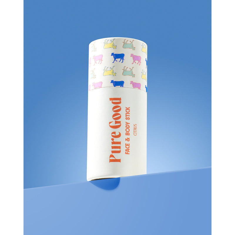 Pure Good LLC Face & Body Tallow Stick - Hydration and vitamin C for your skin. Tallow Balm Stick Steel Blue