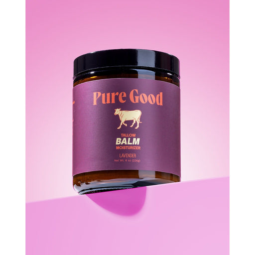 Pure Good LLC Lavender - Tallow Balm Moisturizer Tallow Balm Pink 4 oz,8 oz