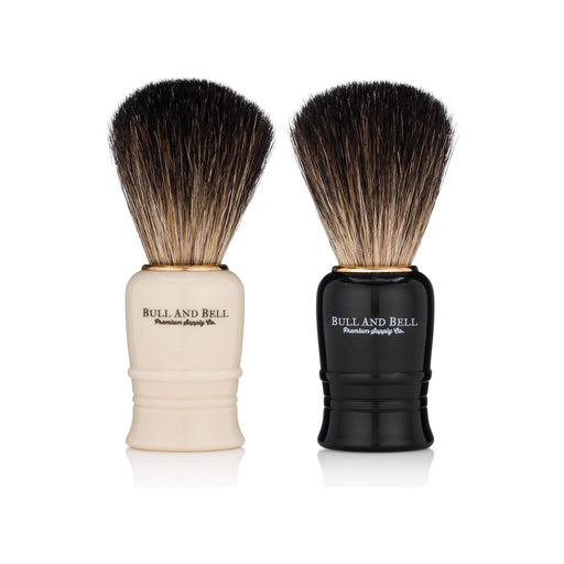 Murphy and McNeil Pure Badger Shaving Brush (White or Black) - by Bull and Bell Premium Supply Co. Shaving Brush