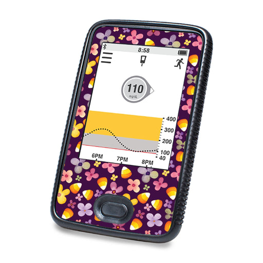 Peelz Purple Floral Designed for DEXCOM G6 Touchscreen Receiver Peelz/Stickers