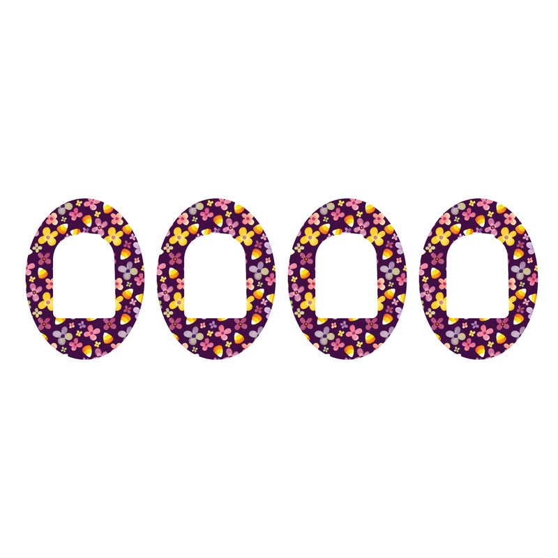Peelz Purple Floral Pod Patch Tape - Pump Peelz Patch Medical Tape