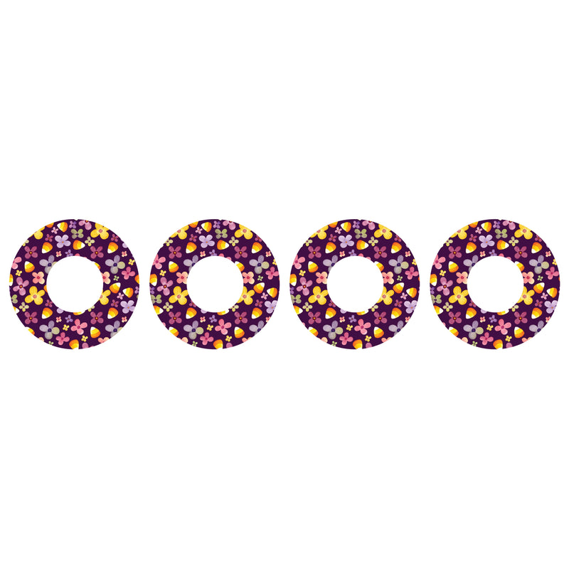 Peelz Purple Floral Patch  Tape Designed for the FreeStyle Libre 2 Patch Medical Tape