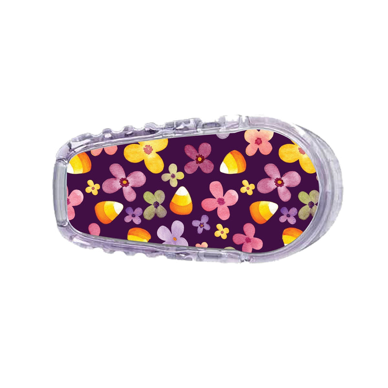 Peelz Purple Floral Sticker Designed for the DEXCOM Transmitter Peelz/Stickers