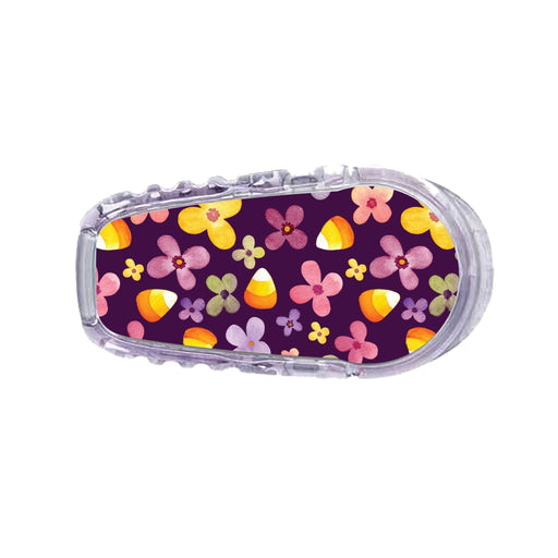 Peelz Purple Floral Sticker Designed for the DEXCOM Transmitter Peelz/Stickers