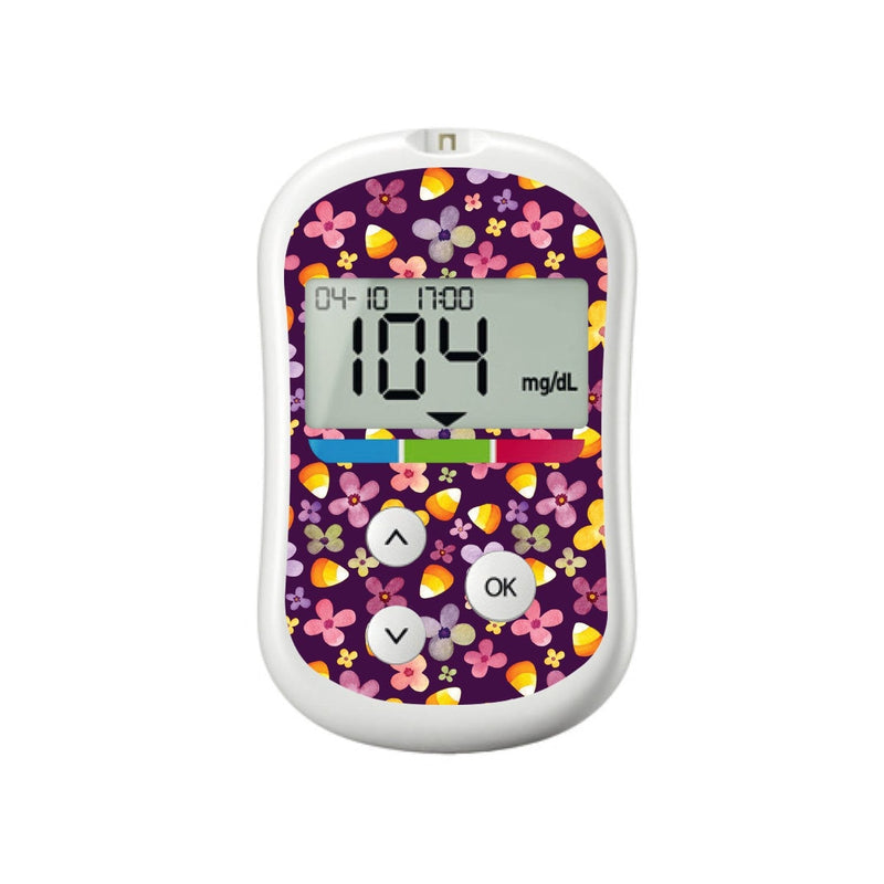 Peelz Purple Floral for OneTouch Verio Flex Glucometer Peelz/Stickers