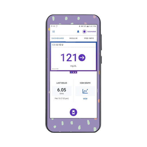 Peelz Purple Pastel Sticker for Omnipod® 5 Controller – Pump Peelz Peelz/Stickers