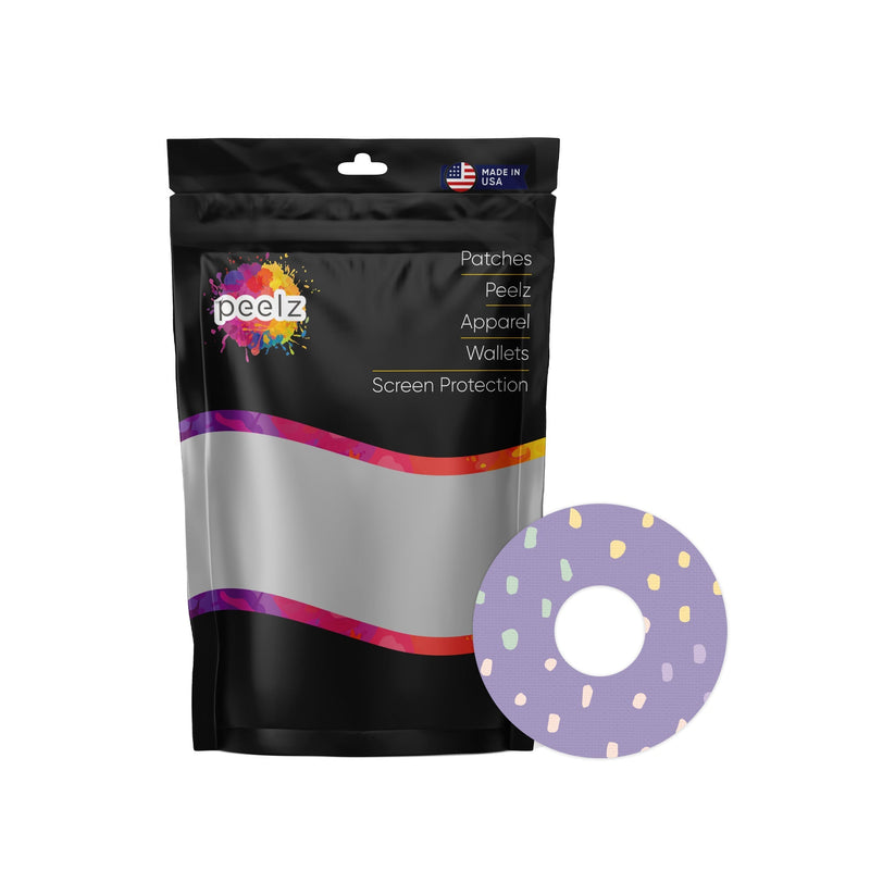 Peelz Purple Pastel Patch Tape Designed for the FreeStyle Libre 3 Plus & Lingo Patch Medical Tape