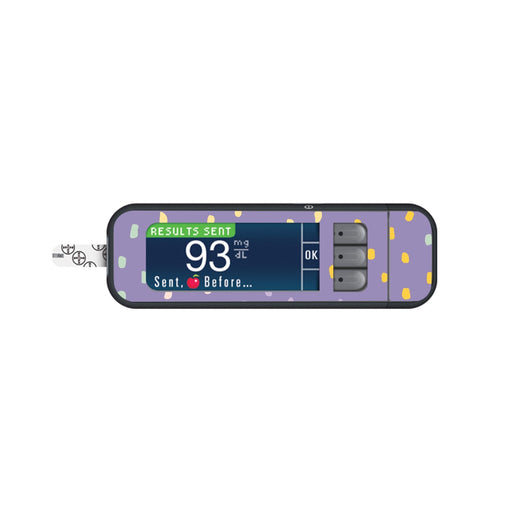 Peelz Purple Pastel for Bayer Contour Next Glucometer Peelz/Stickers