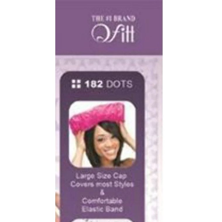 Mill's Beauty Supply Qfitt Large Vinyl Shower Cap- Dots #182 Hair Accessories