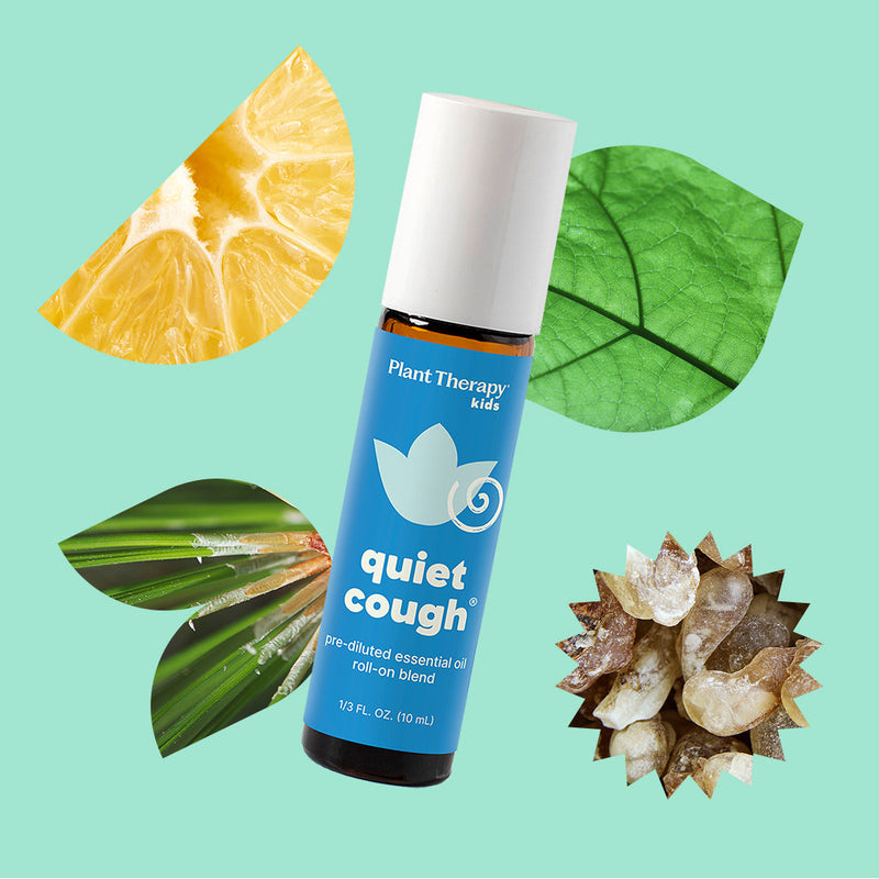 Plant Therapy Quiet Cough® Essential Oil Blend Pre-Diluted Roll-On Essential Oil