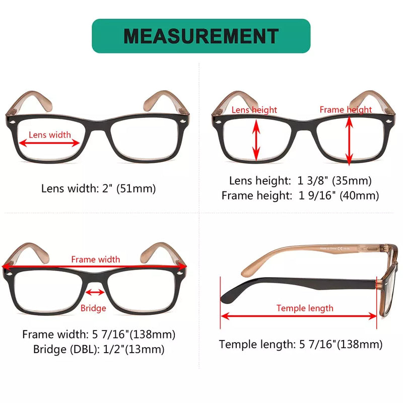 eyekeeper.com Retro Rectangle Reading Glasses Classic Chic Readers R075 Eyeglasses