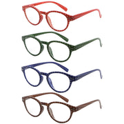 eyekeeper.com 4 Pack Oval Polka Dots Pattern Reading Glasses R091P Eyeglasses