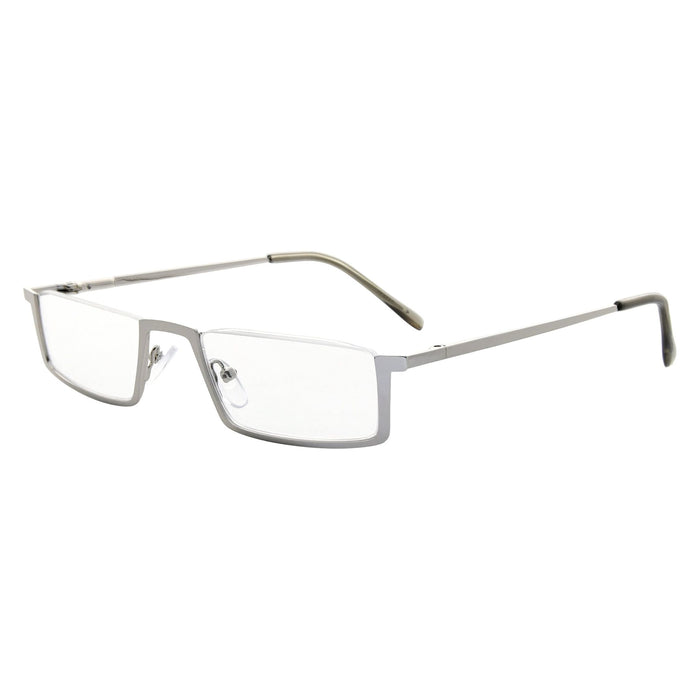 Eyekeeper.Com - Half Rim Reading Glasses Chic Metal Readers R1613