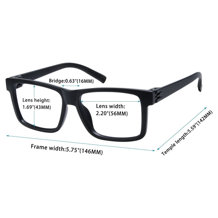 Eyekeeper - 6 Pack Oversized Metal-Free Screwless Reading Glasses R2508