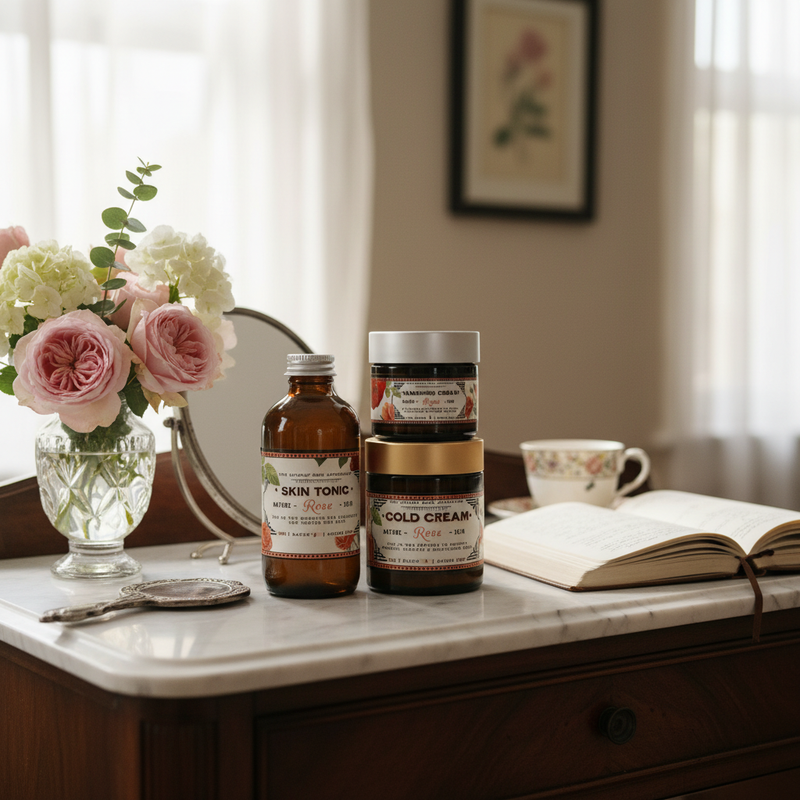 The Lovely Rose Apothecary Rose Beauty Set Black