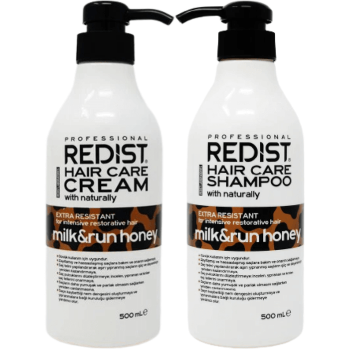 Professional Redist Hair Care Shampoo Or Hair Care Cream (Conditioner) Or Both With Naturally Milk & Run Honey 17 Oz