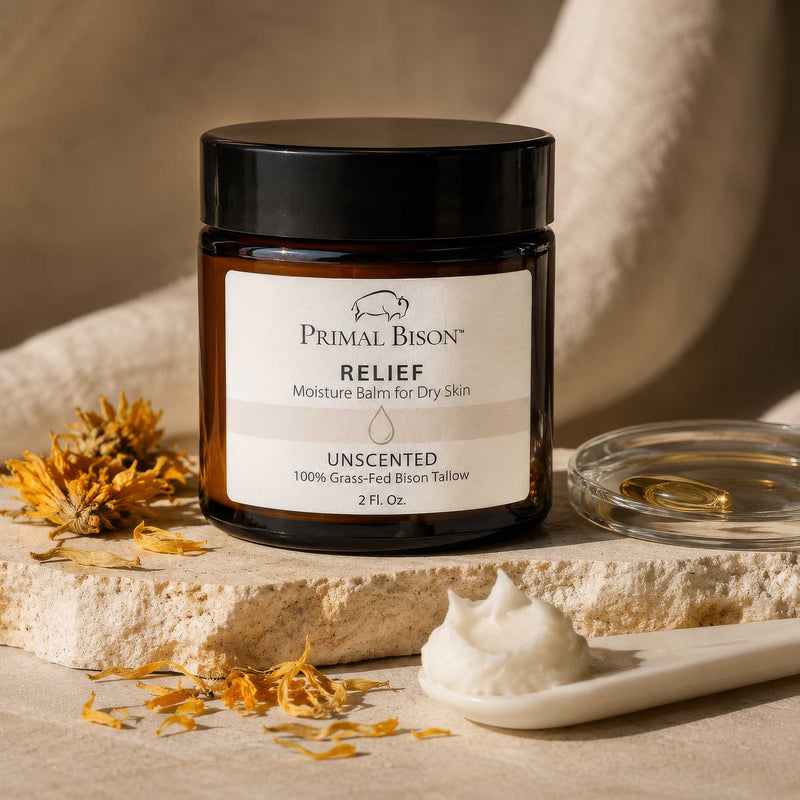 Memphis Ranch Meat Company RELIEF Bison Tallow Skin Balm Skin Care Sienna Cedarwood Fir,Lavender Lemongrass,Unscented