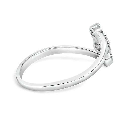 Bids.com 10K White Gold 1/4 Cttw Lab Grown Diamond Vertical Three Stone Ring Rings