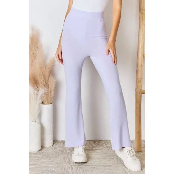 RISEN High Waist Ultra Soft Knit Flare Pants