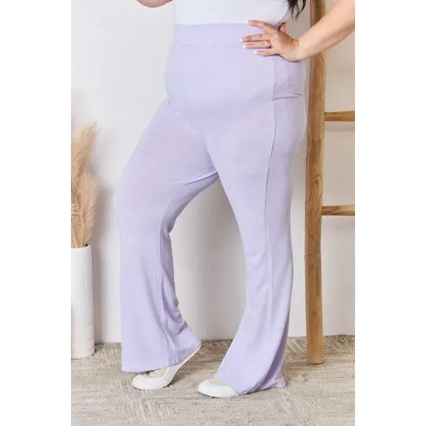 RISEN High Waist Ultra Soft Knit Flare Pants