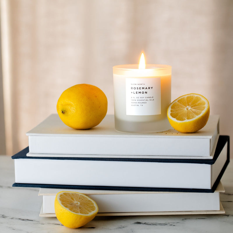 Slow North Rosemary + Lemon - Signature Candle Frosted Candles