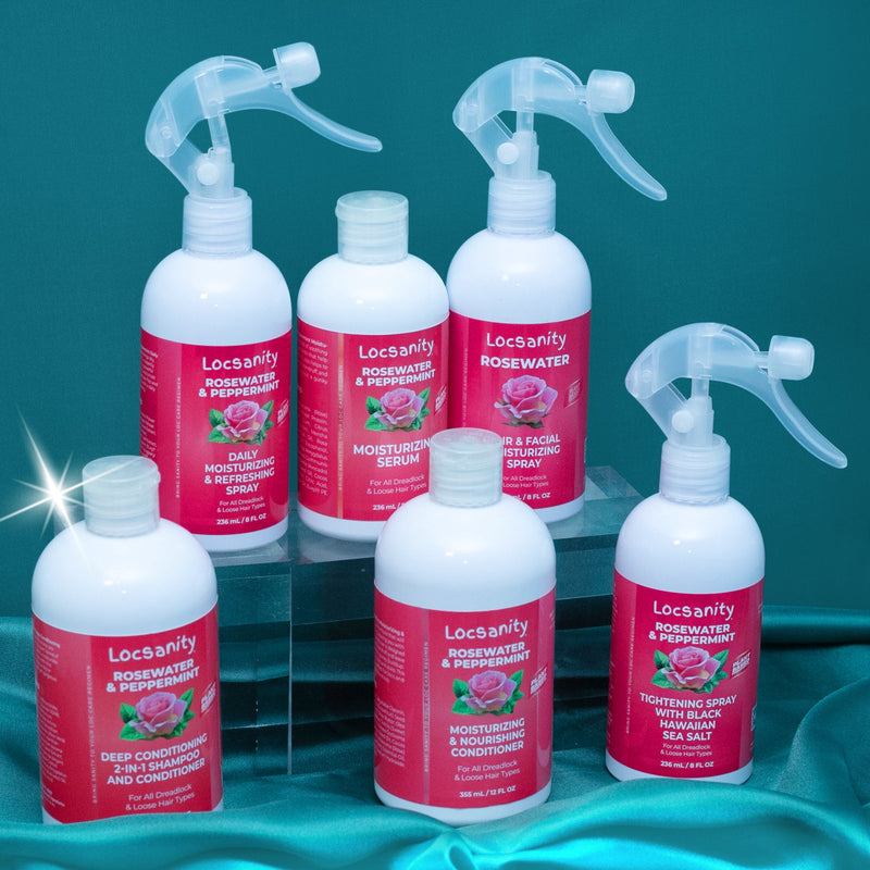 Locsanity Rosewater Peppermint Loccare Bundle Locking & Tightening & Moisturizing