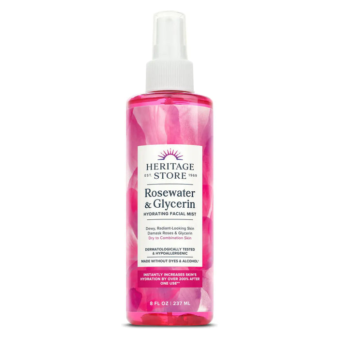 Heritage Products Rosewater & Glycerin Face Mist - 8 Fl Oz.