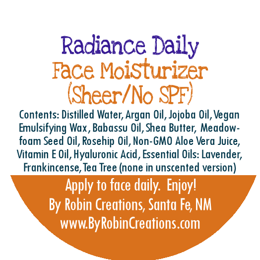 By Robin Creations New! Radiance Sheer (No SPF) Daily Anti-Aging Daily Facial Moisturizer Lotion & Moisturizer