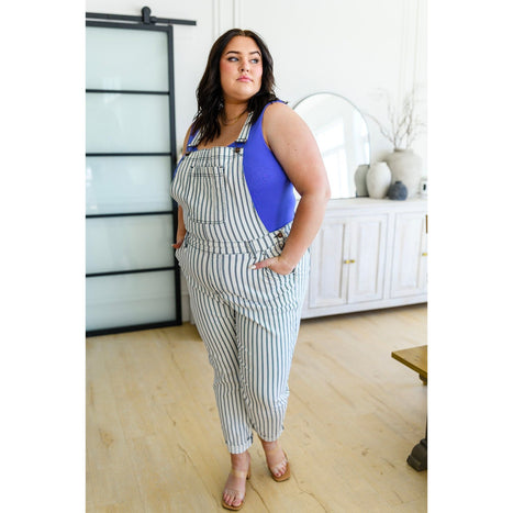 Railroad Stripe Overalls